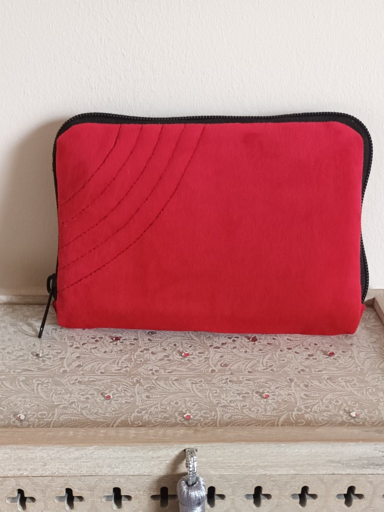 Portefeuille tissu compact zippé unique
