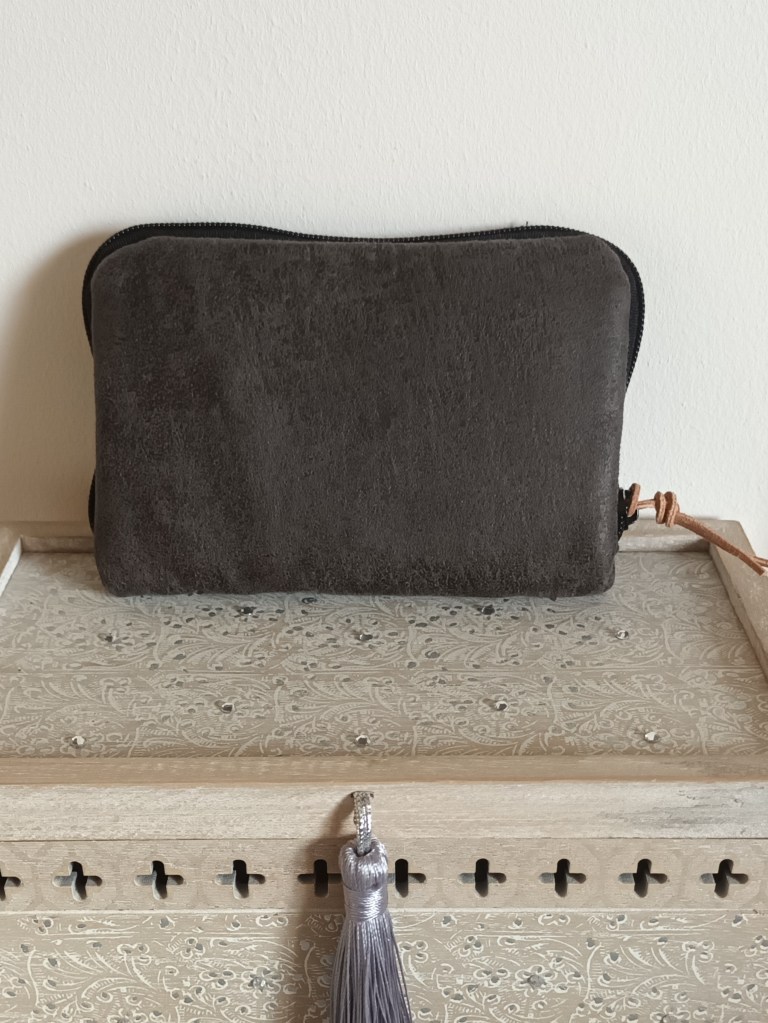 Portefeuille tissu compact zippé unique